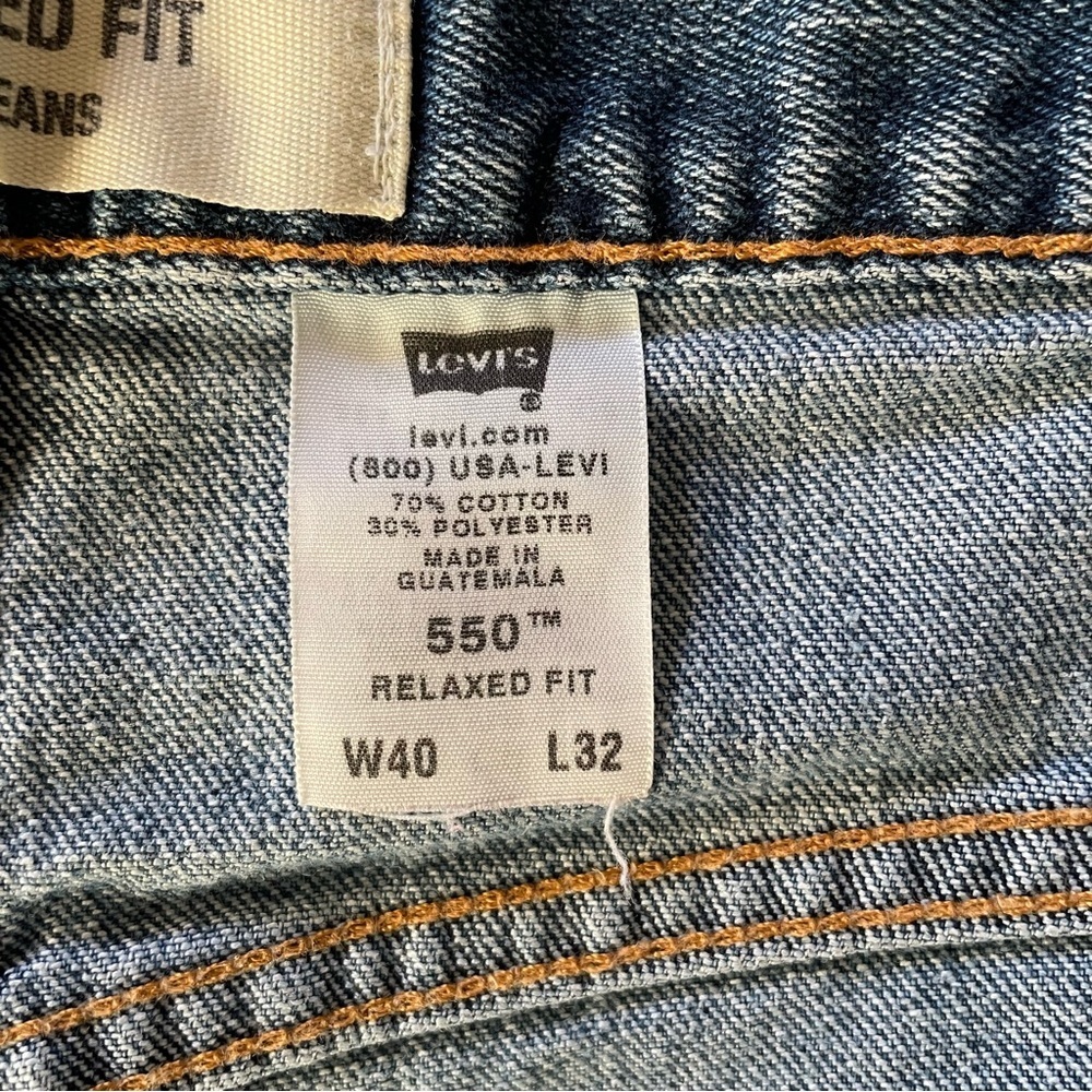 Vintage 2003 Levi’s 550 Relaxed Fit Jeans Men’s 40x32 Straight Baggy Y2K Grunge - Picture 12 of 16